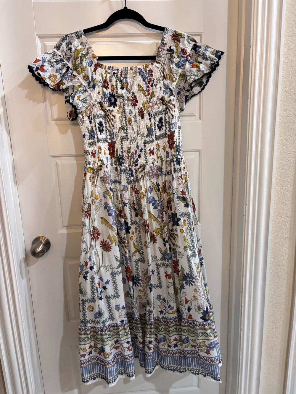 Tory Burch Ivory Meadow Folly Dress - Medium